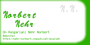 norbert nehr business card